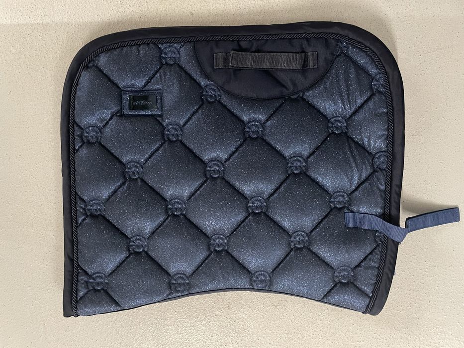 Czaprak Equestrian Stockholm Ujeżdżeniowy Cob, niebieski glitter