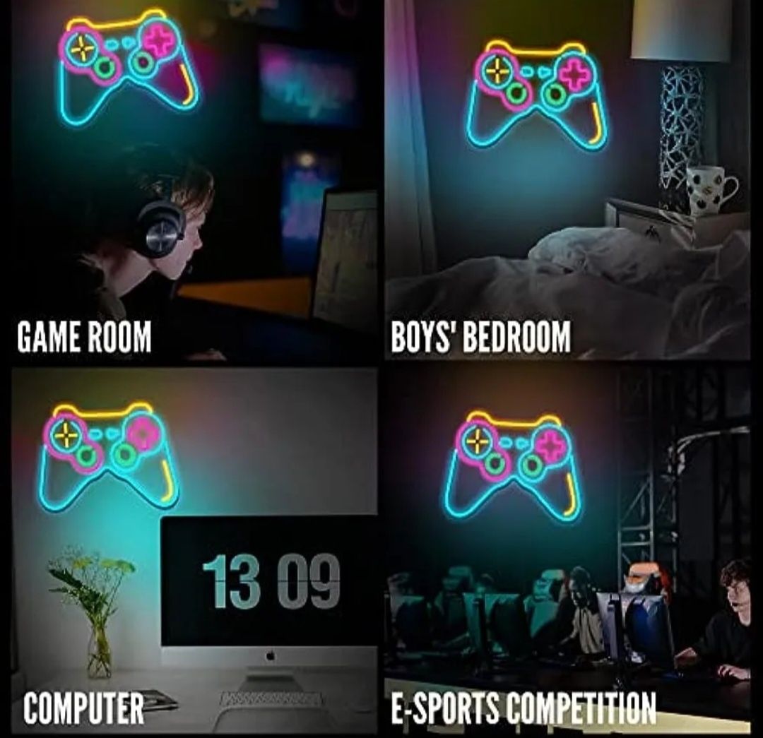 Neon LED Game PAD Dla Fanów GIER