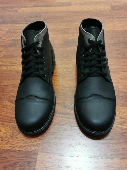 Eleganckie Zimowe Buty Męskie Wygodne Ciepłe Czarne