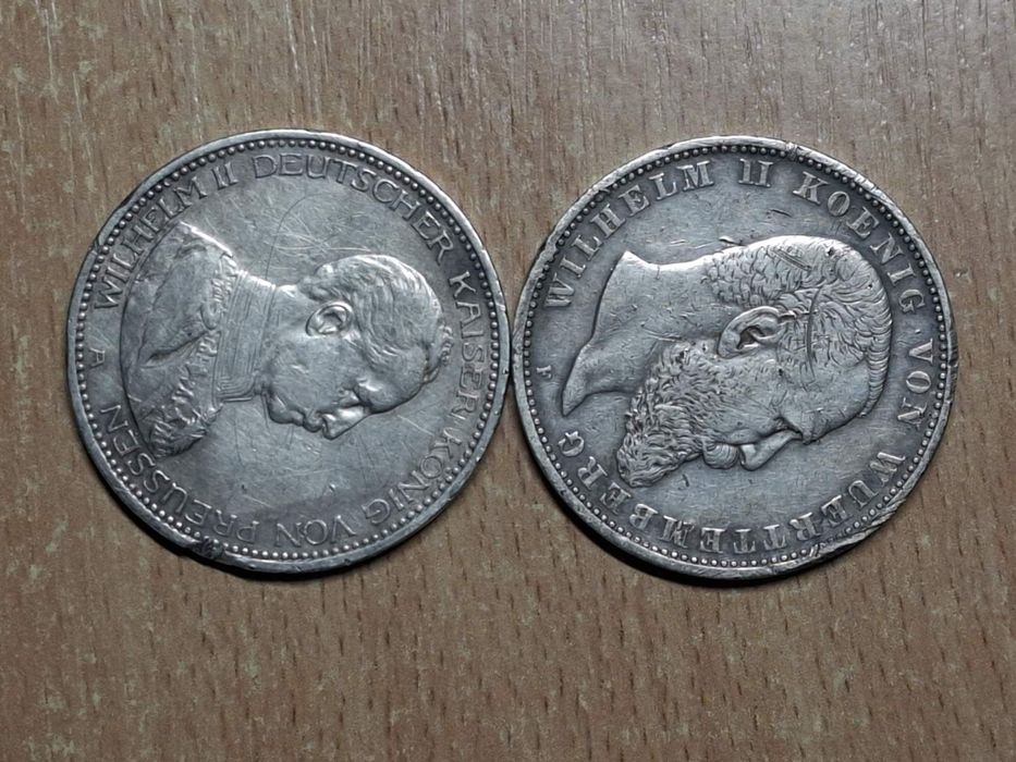 Продам  5-ти марочники Германская империя серебро