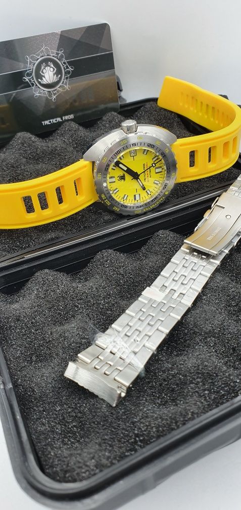 Diver Tactical Frog Automatic - Yellow - świetny zegarek na lato