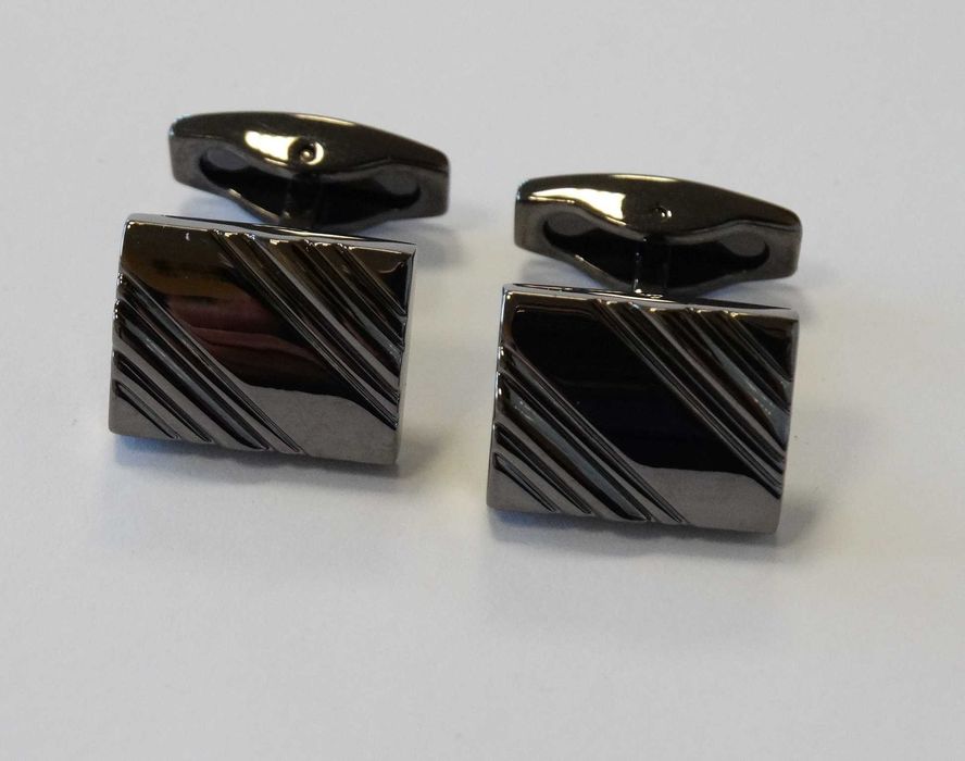 Spinki mankietowe do koszuli do mankietów grafitowe