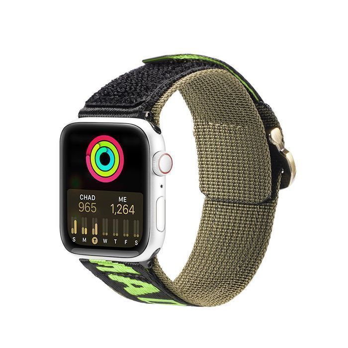 Pasek Nylonowy Dux Ducis do Apple Watch, Outdoor, Czarno-Zielony