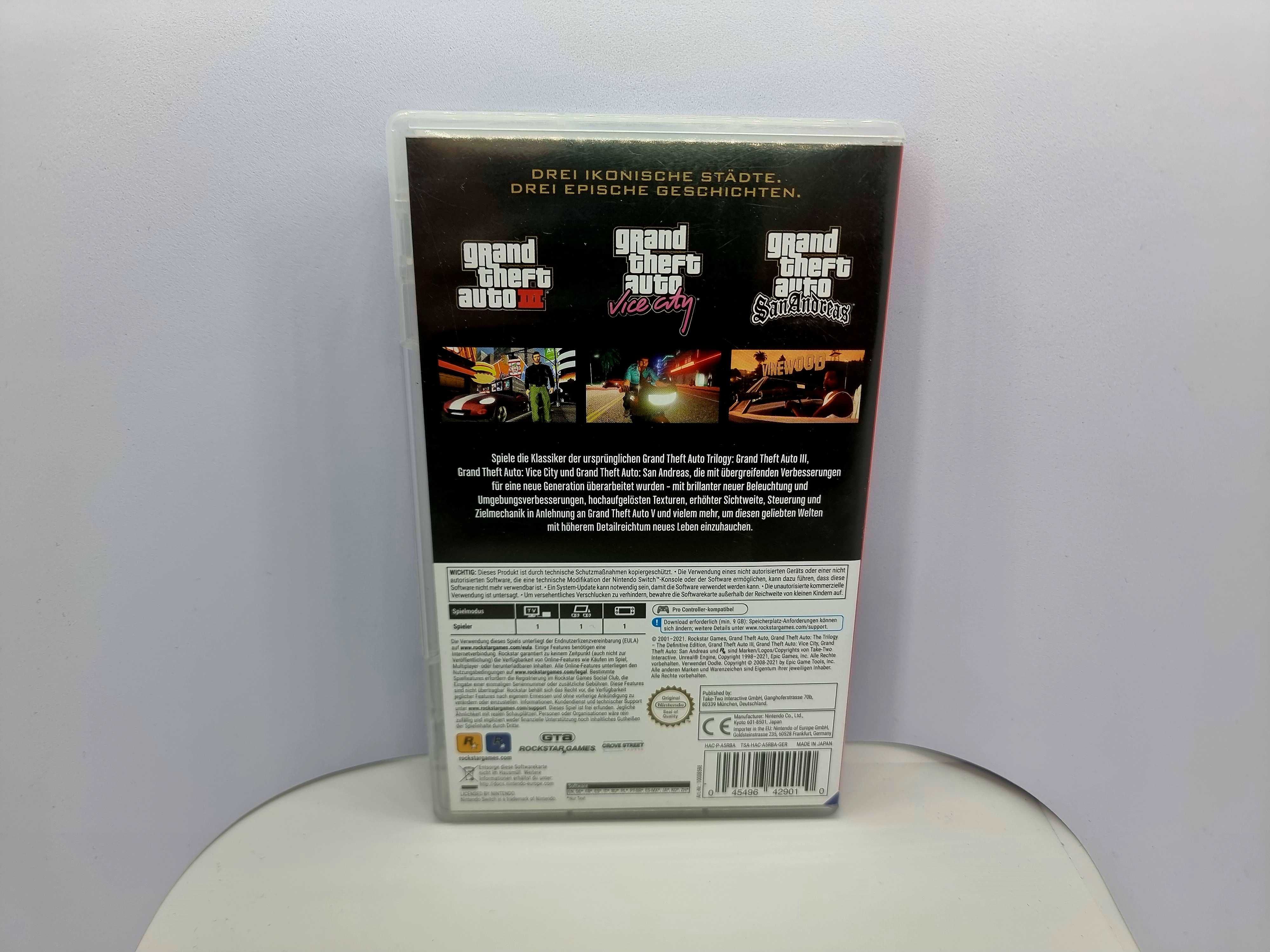 Grand Theft Auto GTA The Trilogy Definitive Edition - Nintendo Switch