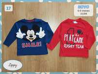 T-shirts de manga comprida, 6-9 meses (oferta portes)