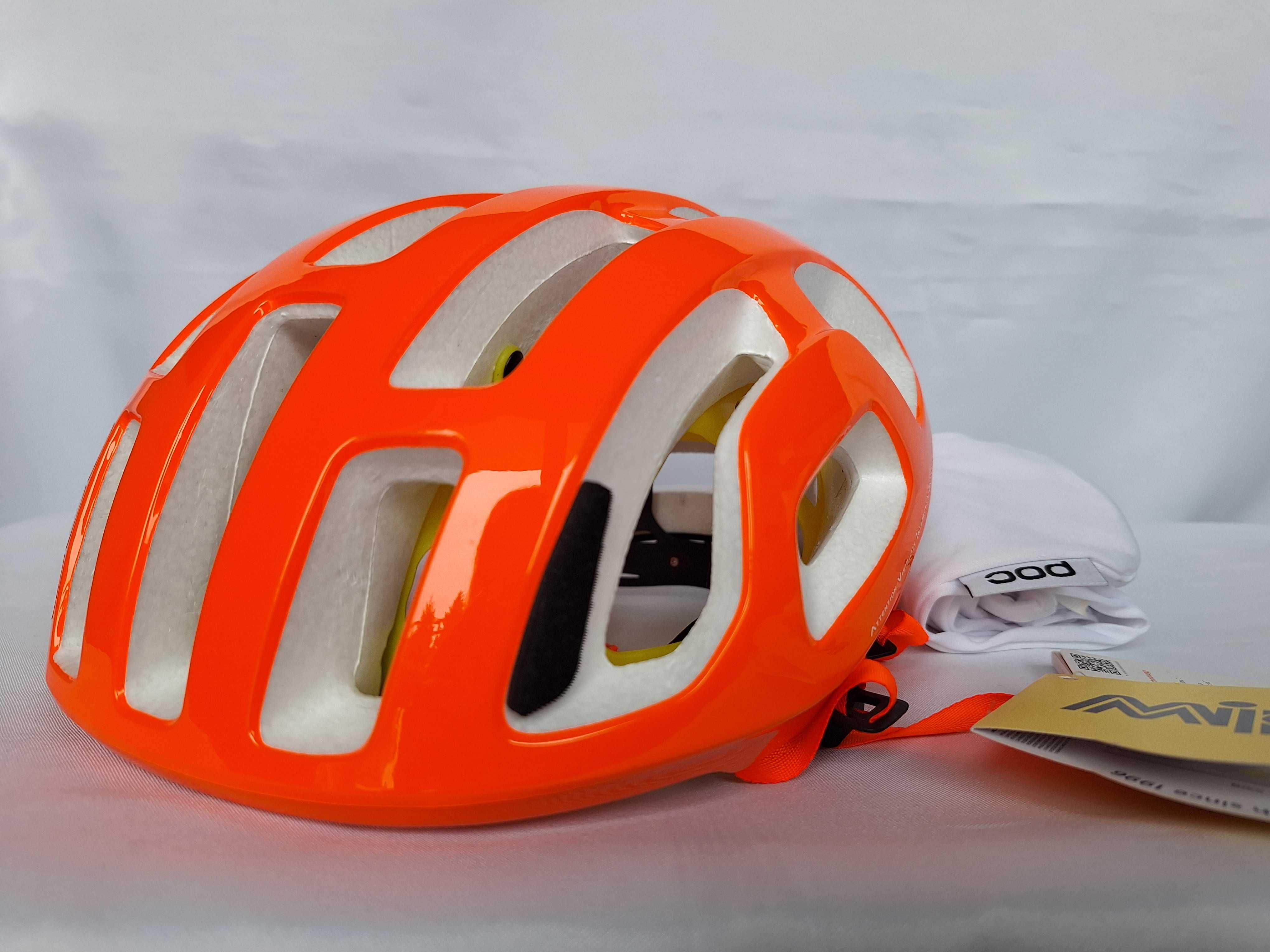 Kask rowerowy szosowy Poc Octal Mips Fluorescent Orange Avip S 50-56cm