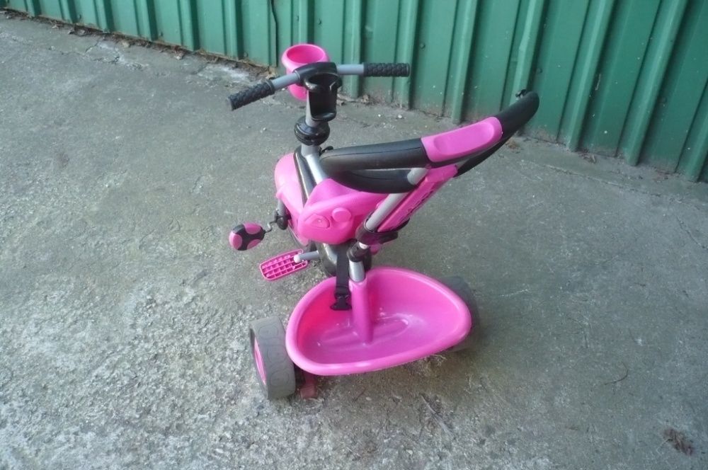 Super rower  rowerek dla dziewczynki trójkołowiec z rączką