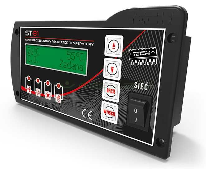 TECH Regulator temperatury ST–81 zPID do zasypowych kotłów CO