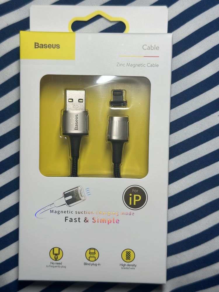 Кабель Lightning-USB Baseus Zinc Magnetic cable , 2.4A , 1.0m