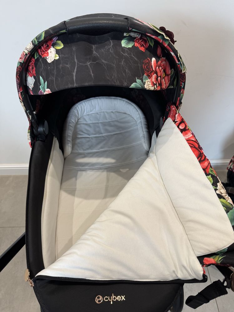 Cybex Priam 4.0 3w1 Spring Blossom Dark / Rose Gold