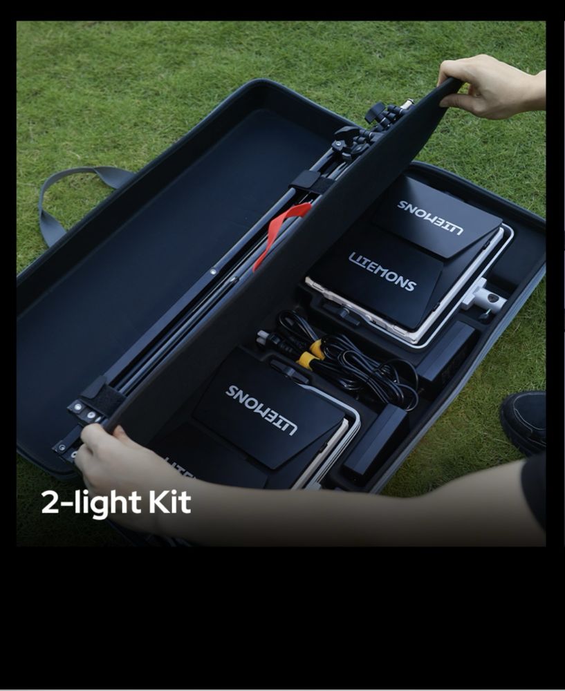 Godox Litemons LP600 Bi (kit 2 лампи зі стійками та кейсом)