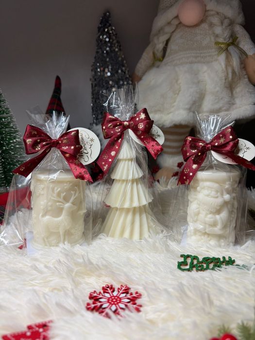 Świateczne świeczki sojowe