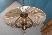 Lampa,stylizowana, żyrandol mosiądz,naftowa