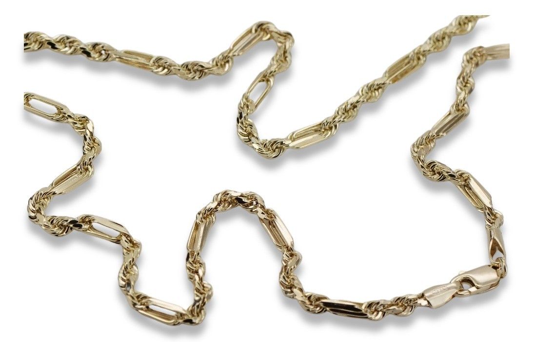 Wyjątkowy Złoty łańcuszek damski 14k Corda Figaro cc004y 3,50mm Poznań