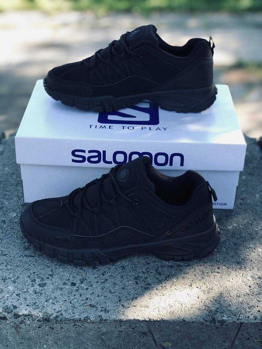 осенние мужские кроссовки саломон черные термо кросовки саламон