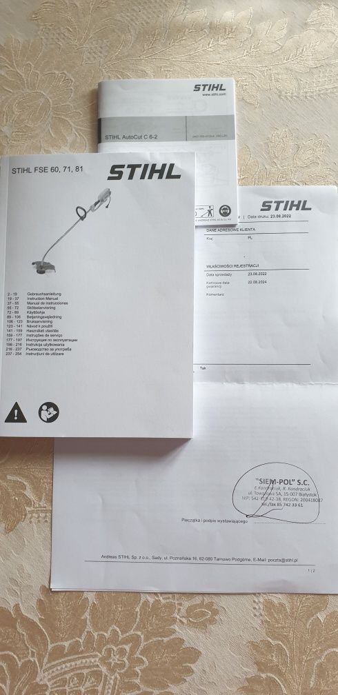 Podkaszarka STIHL z gwarancją