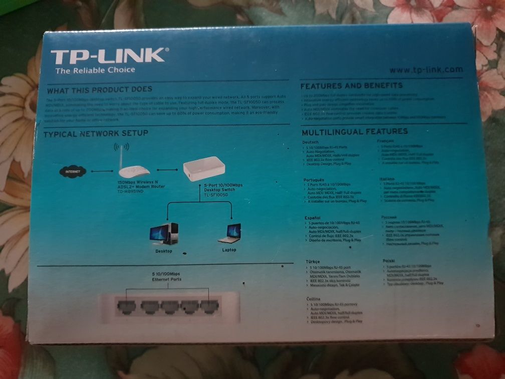 TP-LINK 5 Port 10/100Mbps Desktop switch