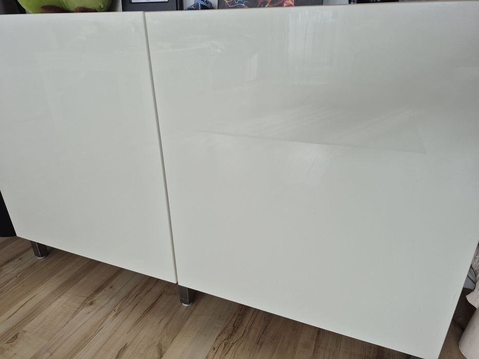 Drzwi Besta biały połysk 2szt. + zawiasy