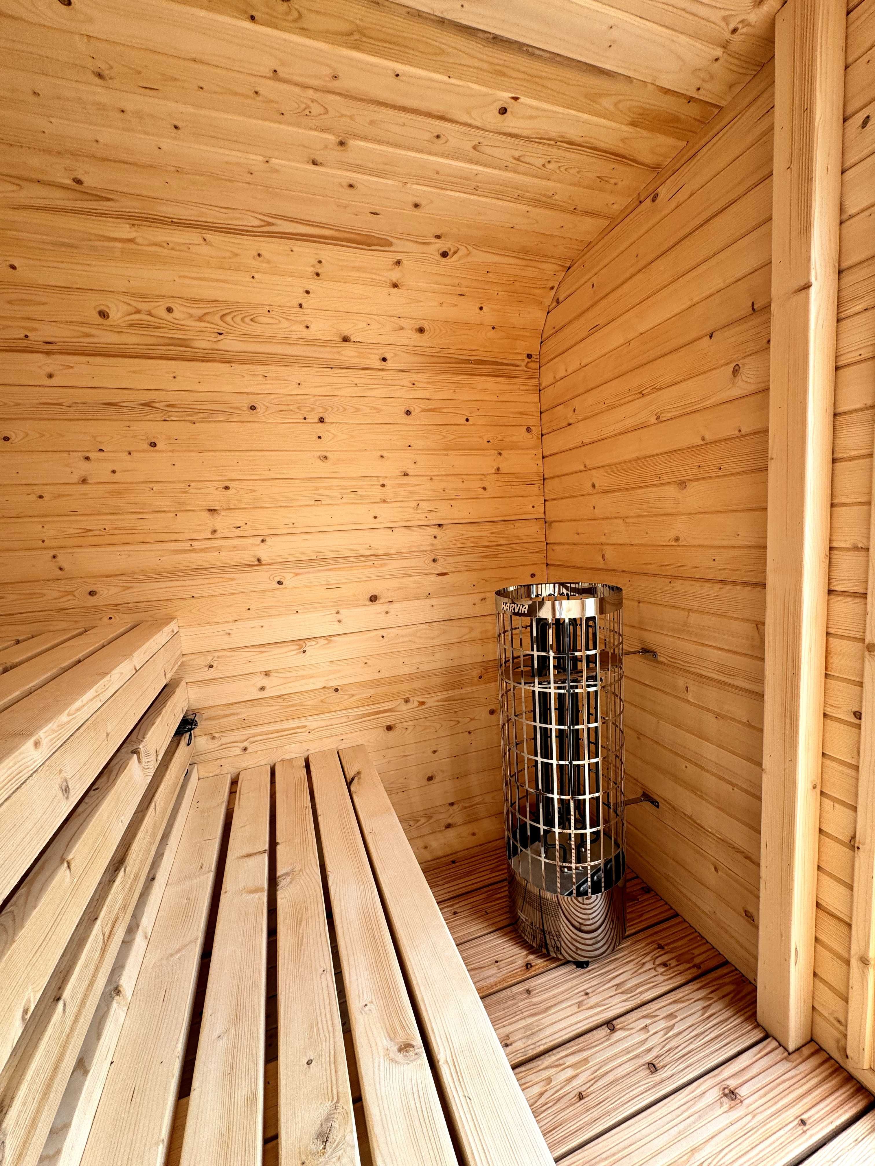 Kwadratowa sauna ogrodowa, 200cm Quadro | Dobierz piec i dodatki