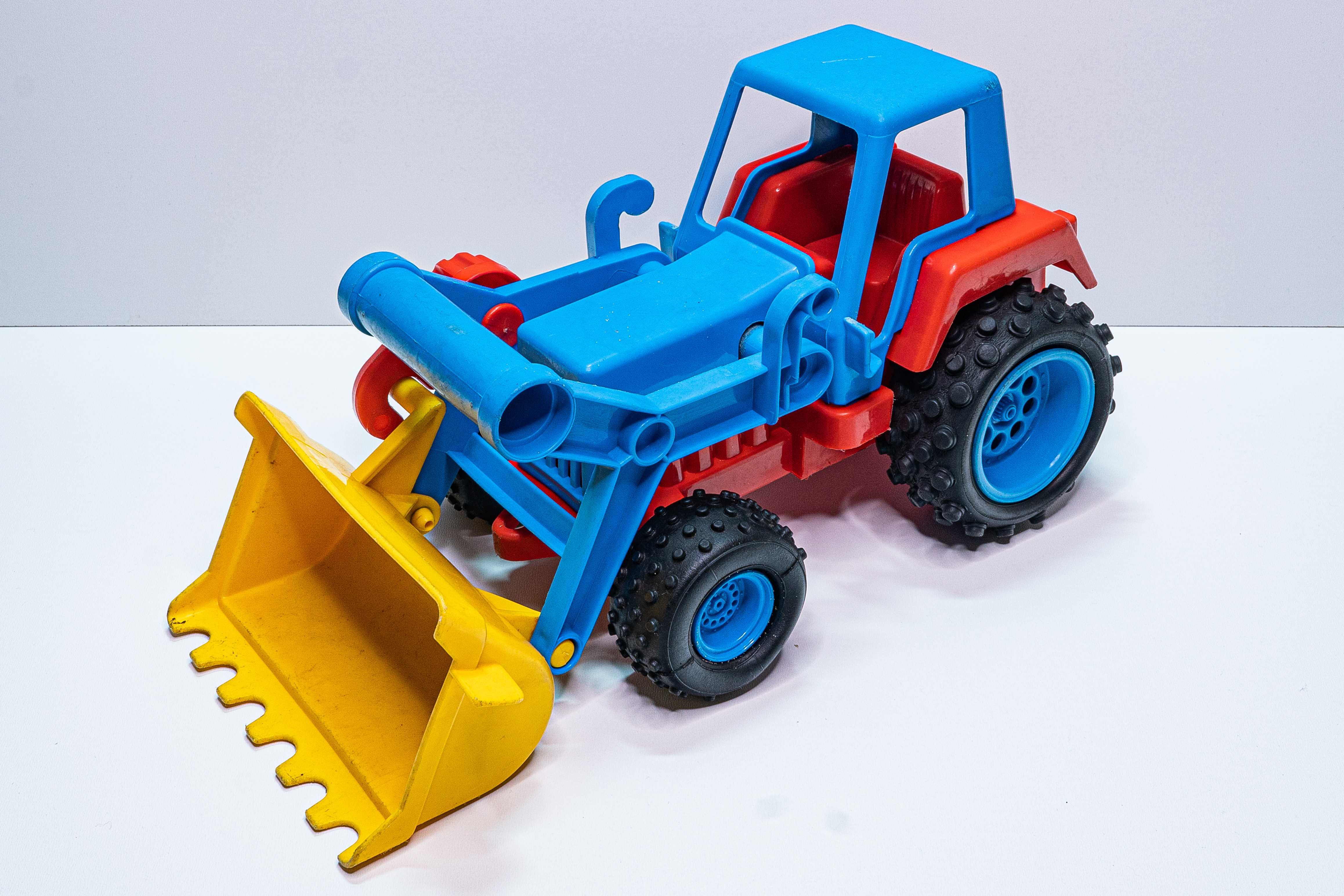 Zestaw pojazdów Wader lata 80 - traktor przyczepa straż śmieciarka