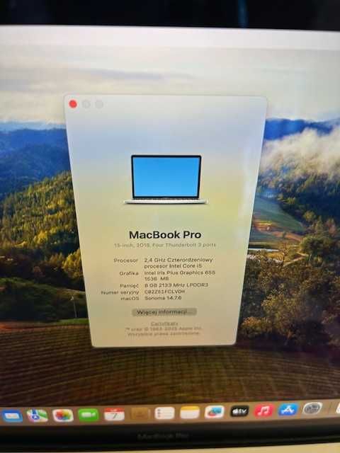 MacBook Pro 13 Grafika 1536MB A1989 i5/8gb/512gb Touch Bar Szczecin