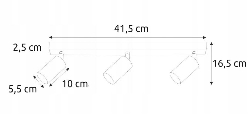 Lampa oprawa hulagenowa sufitowa holagen 3xGU10