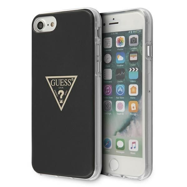 Etui Guess Metallic do iPhone 7/8/SE 2020/SE 2022, Czarny