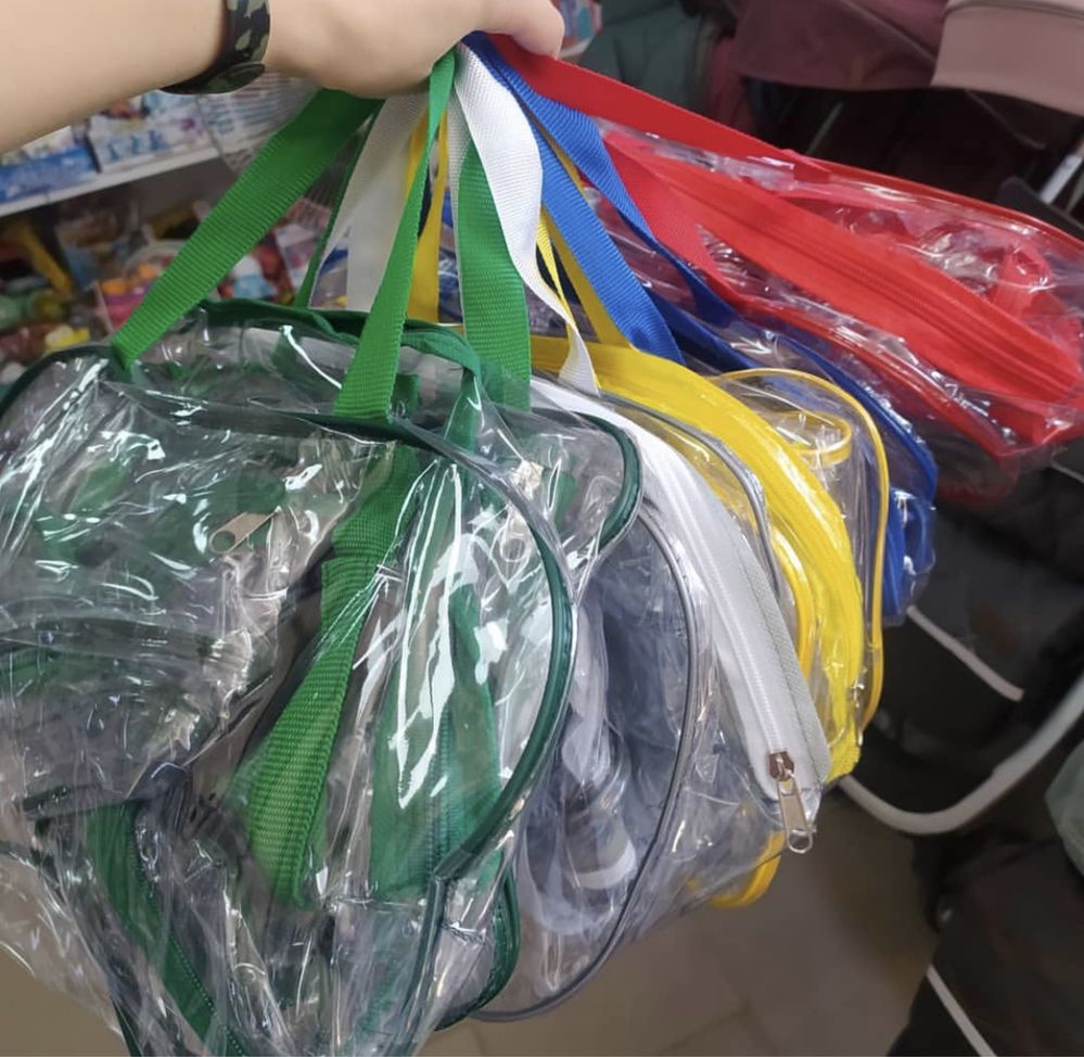 Набор прозрачных сумок в роддом. Сумки в роддом