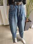 Jeansowe spodnie Balloon fit - niebieski S M.Sara