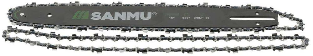 Шина SANMU 16" (40 см) + цепь (2шт) 3/8" 28 зубов паз 1,3 мм, цепш890