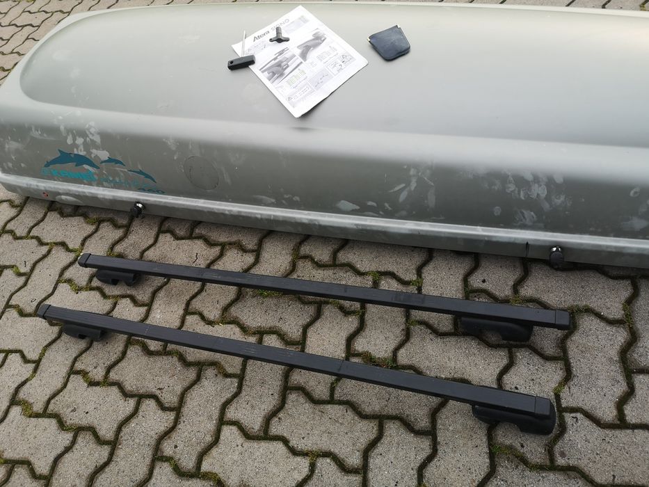 Bagażnik dachowy BOX Kamei DELPHIN 460 na bagaż deskę 235cm buty narty