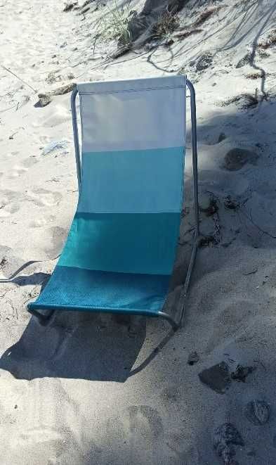 Składany fotel leżak krzesło turystyczne plażowy wygodny