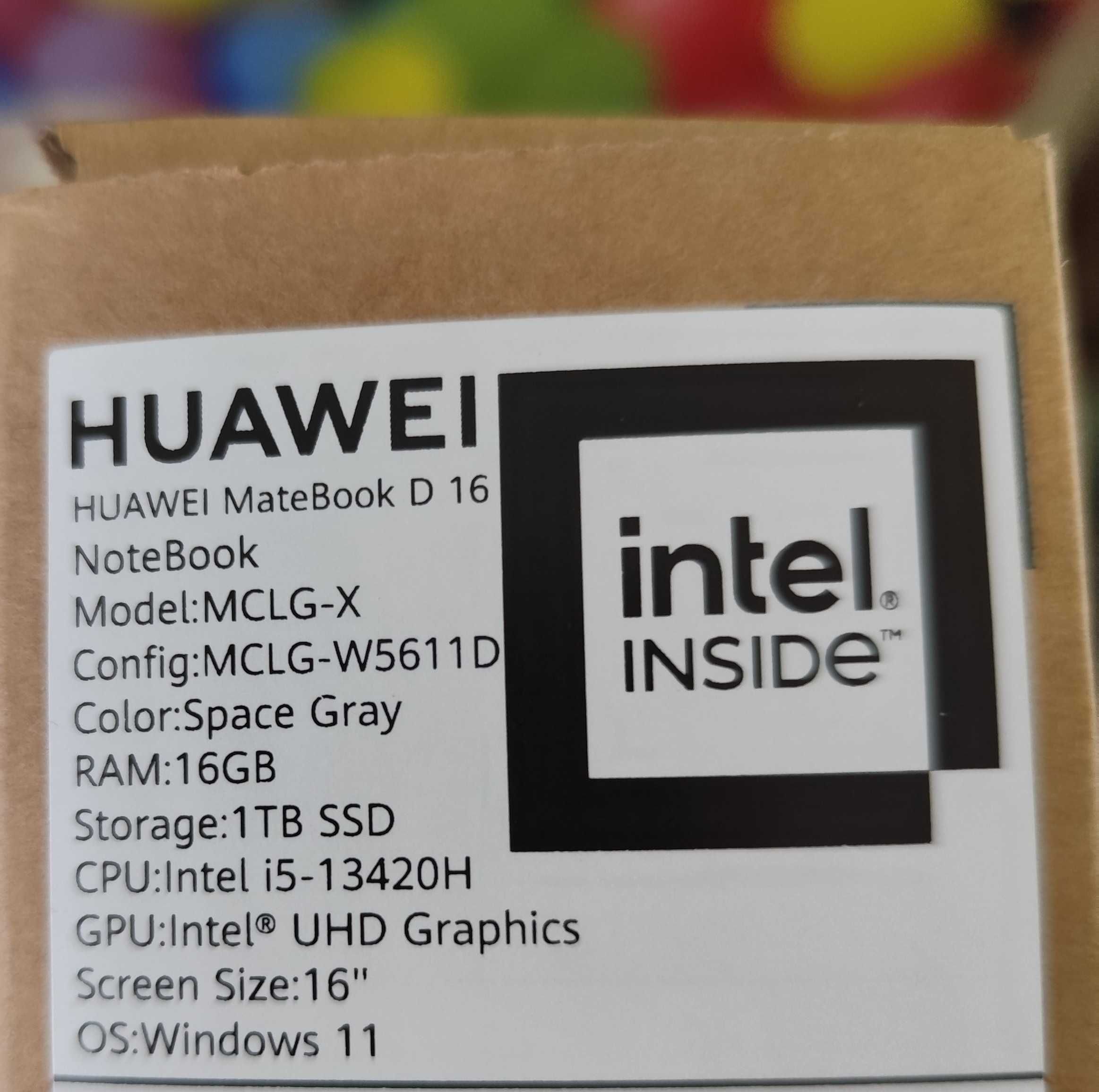Huawei D16 I5 13generacji 16/1Tb Wifi ax Laptop
