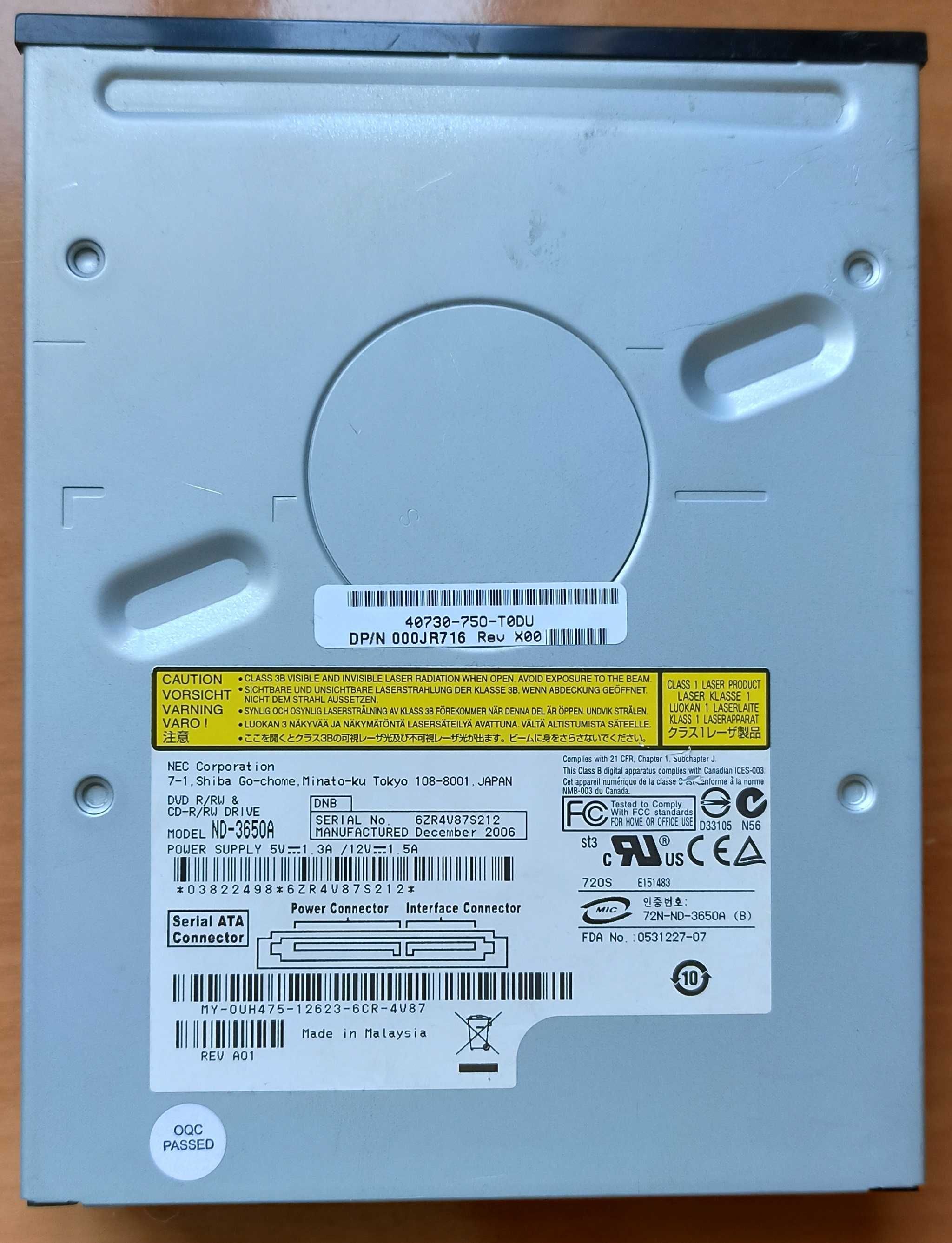 Drive de CD/DVD NEC ND-3650A