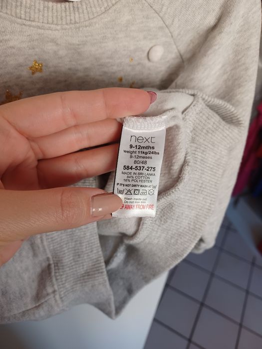 Bluza Next ocieplana r74-80