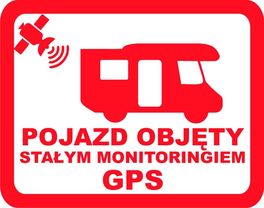 n247-Naklejka na Kamper / pojazd pod nadzorem GPS