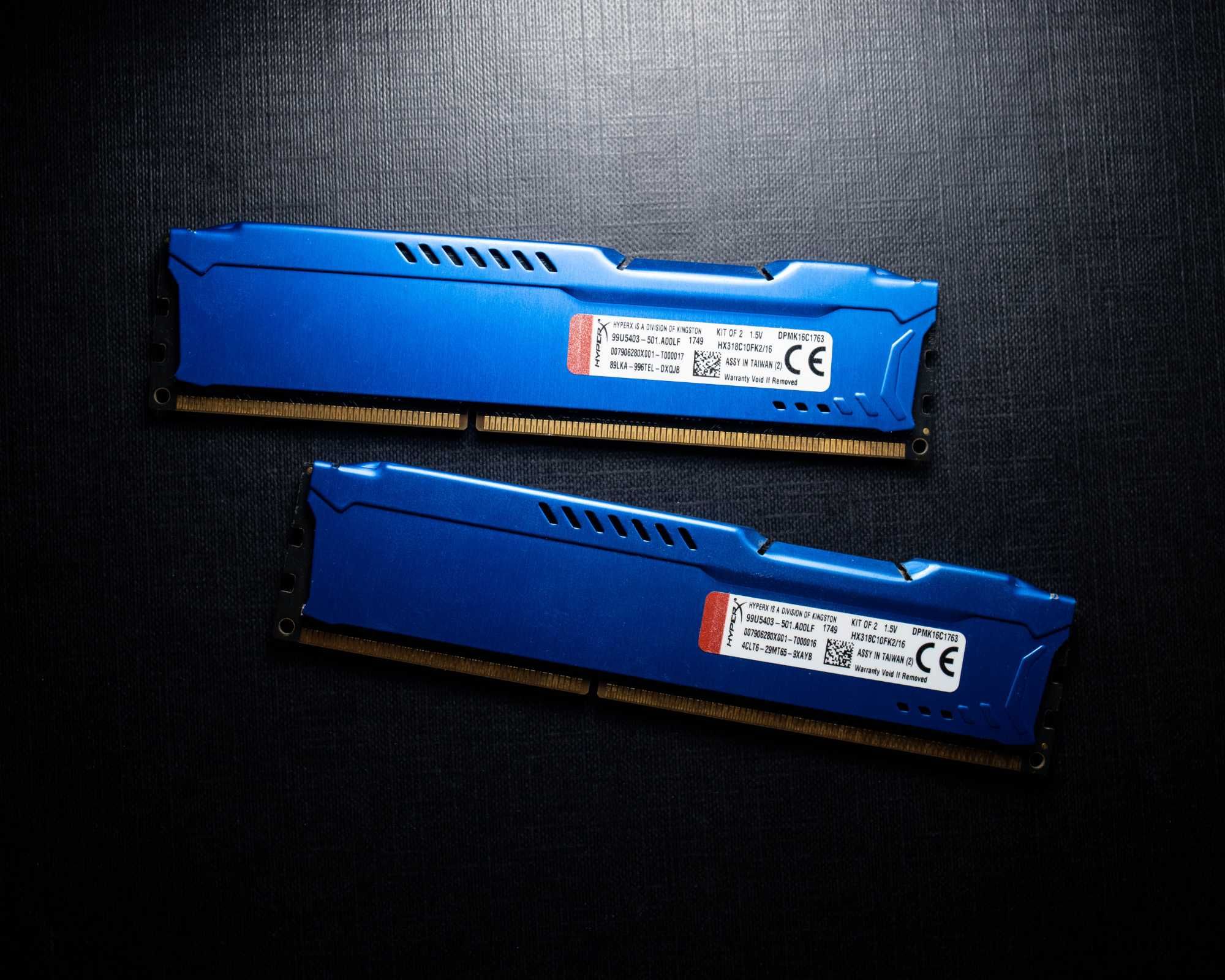 х2 HyperX 16 GB (2x8GB) DDR3 1866 MHz FURY (HX318C10FK2/16)