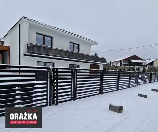 Brama przesuwna 4mx1,50m poziomy profil 80x20 ocynk PRODUCENT