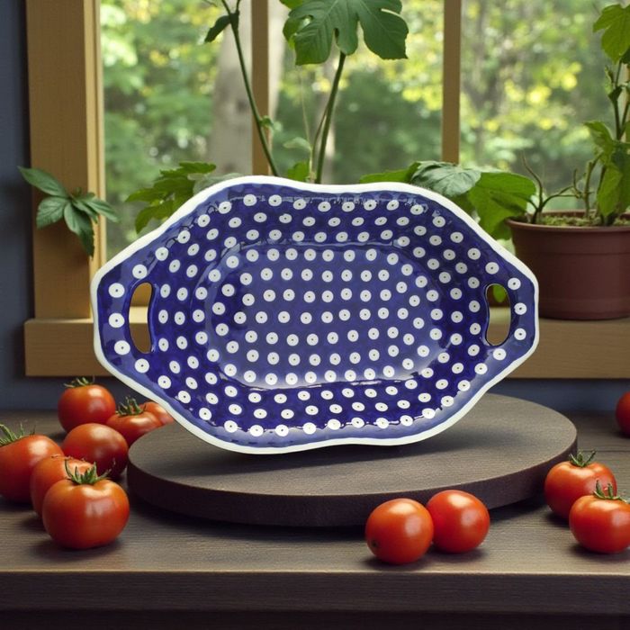 Półmisek owalny pogłębiony.Ceramika Bolesławiec