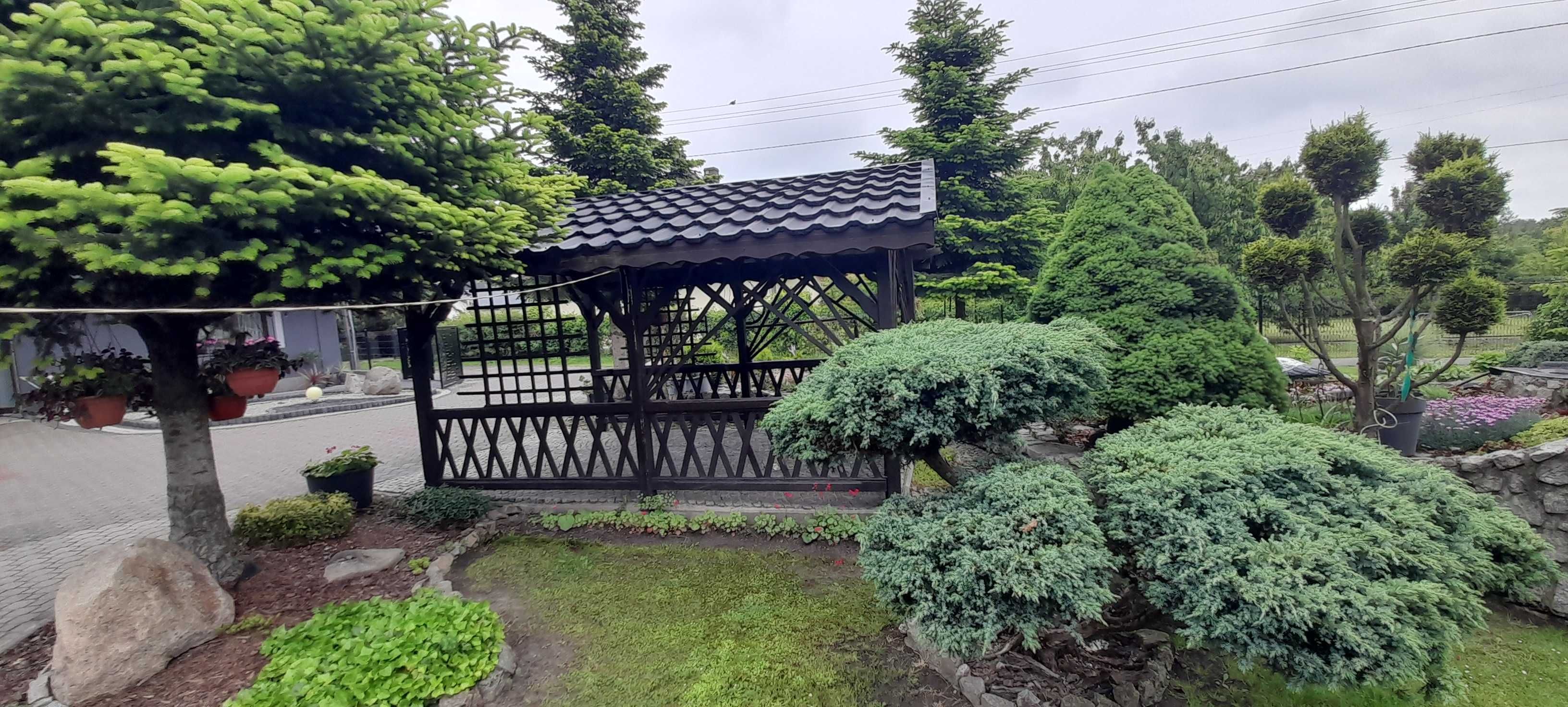 Altanka,altana drewniana 4,10 m x 2,85 m pokr, blachodachówka modułowa