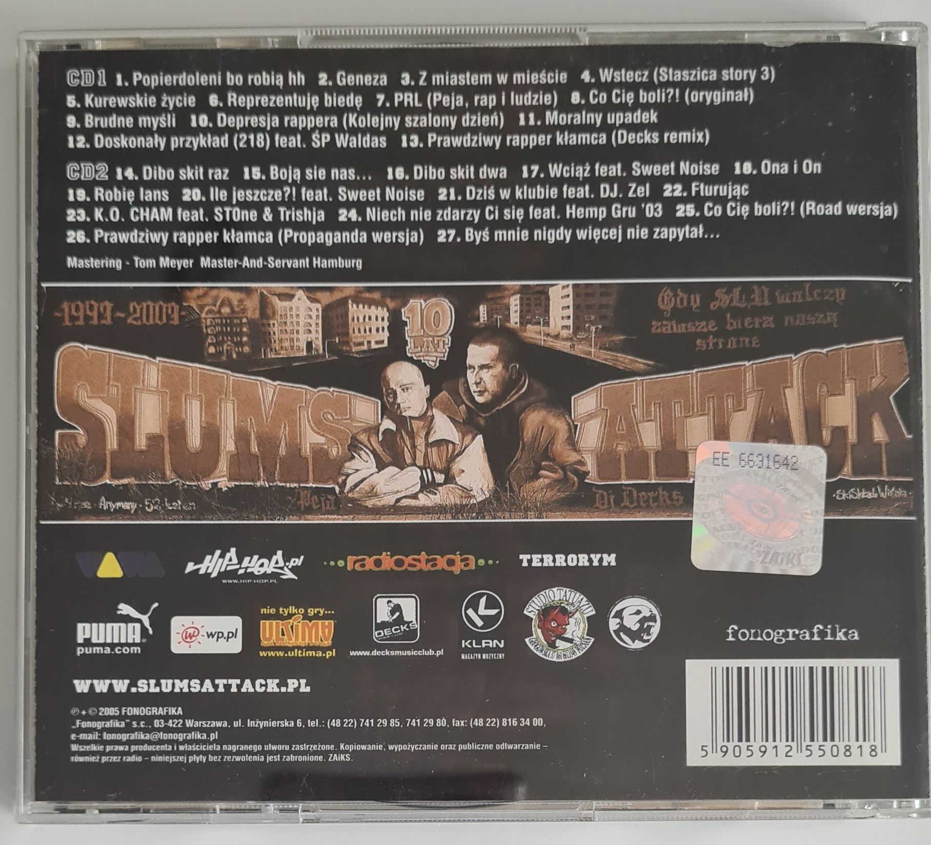Płyta CD z autografem Peja Slums Attack Najlepszą obroną jest atak