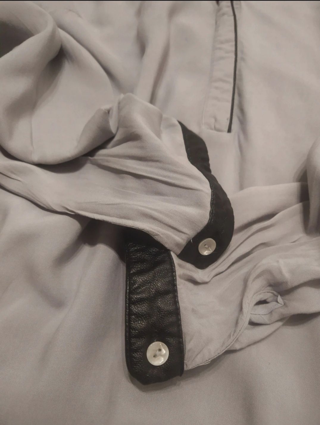 Bluzka koszulowa 38 #szara #lekka #casual #perełka