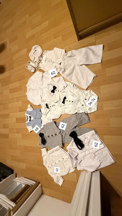 Ubranka dziecięce komplety przyjęcie chrzest itd.