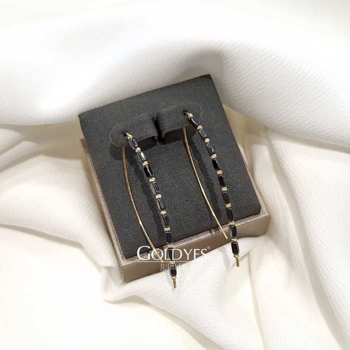 złoty komplet kolczyki + naszyjnik z łańcuszkiem próby złota 585