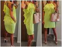 H&M piękna neonowa sukienka r 36