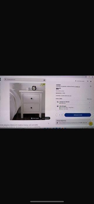 Mesa de cabeceira branco