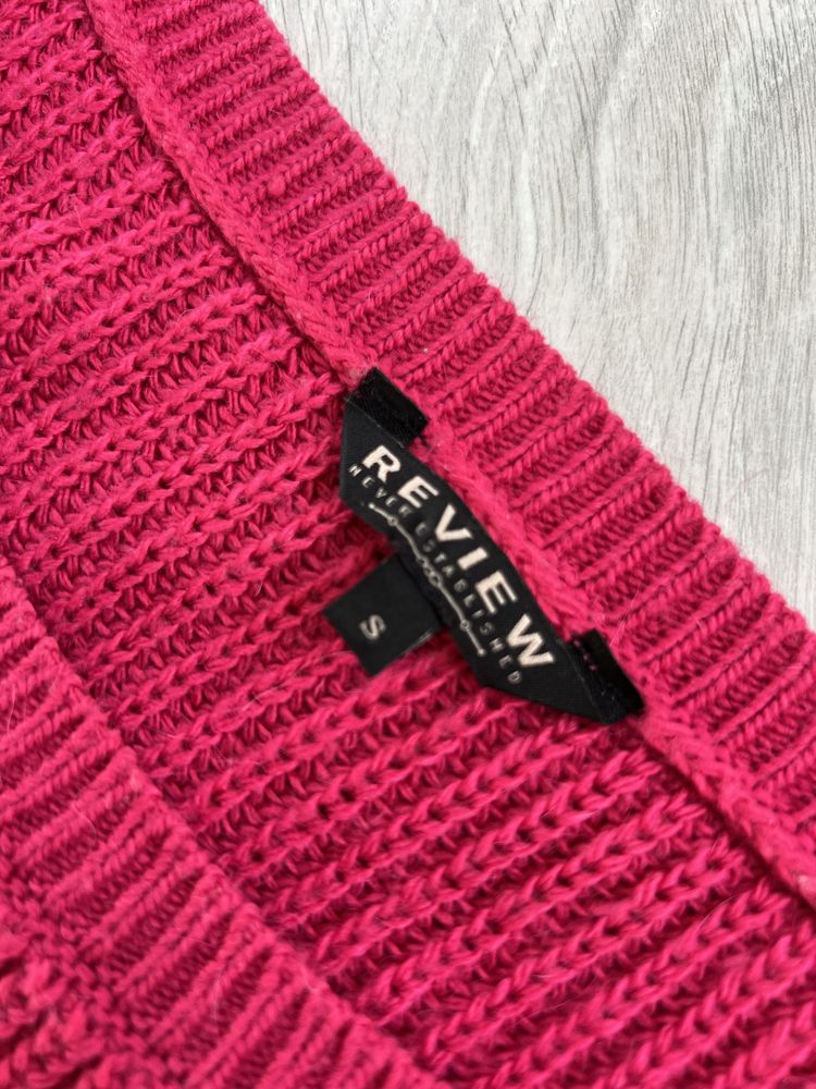 Sweter, sweterek oversize Review malinowy