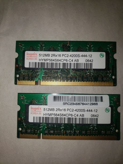 Пам'ять оперативна DDR2 PC2-4200S 512Gb 2шт