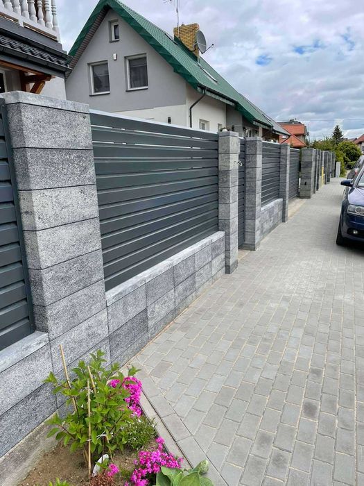 ogrodzenie palisadowe 3D