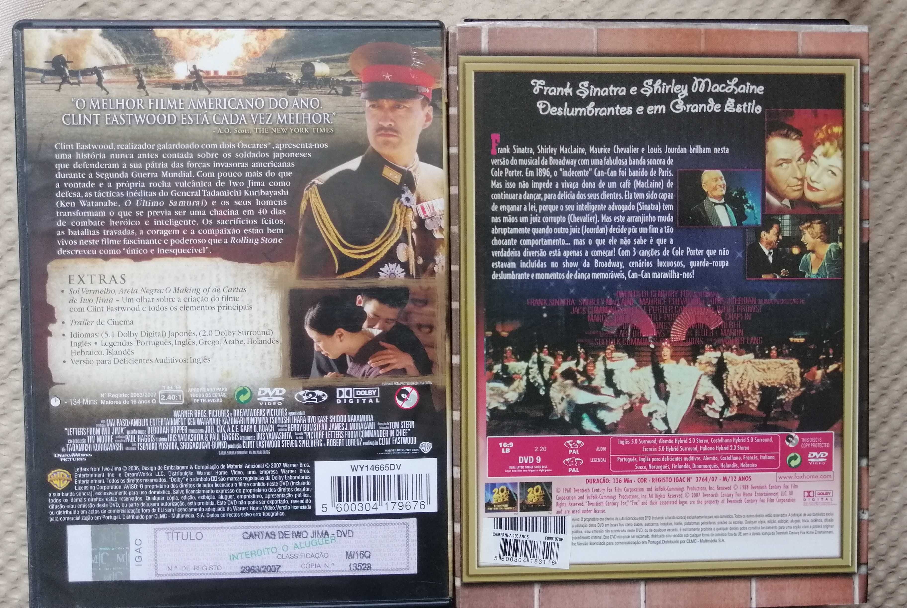 Cartas Iwo jima  Clint Eastwood Can Can Frank Sinatra Shirley MacLaine